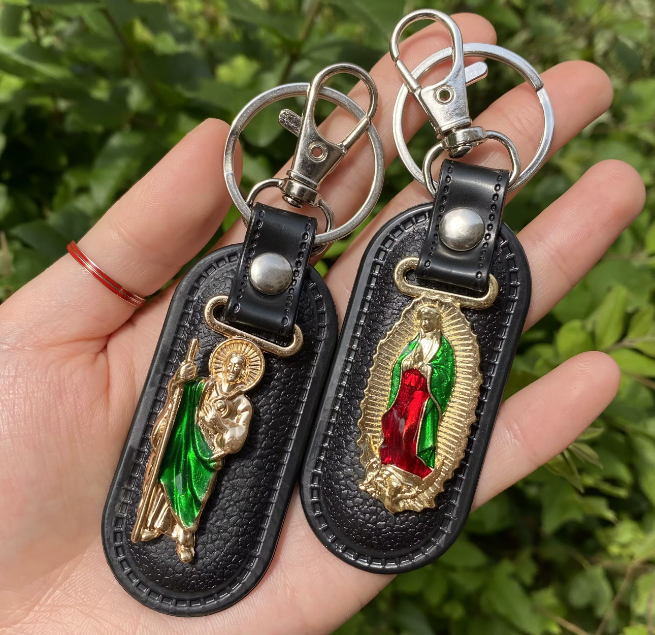Catholic Leather Keychain