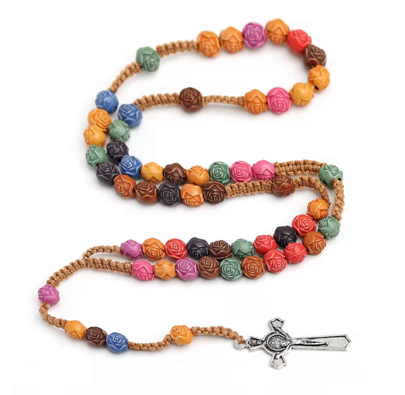 Clay Flower Rosary