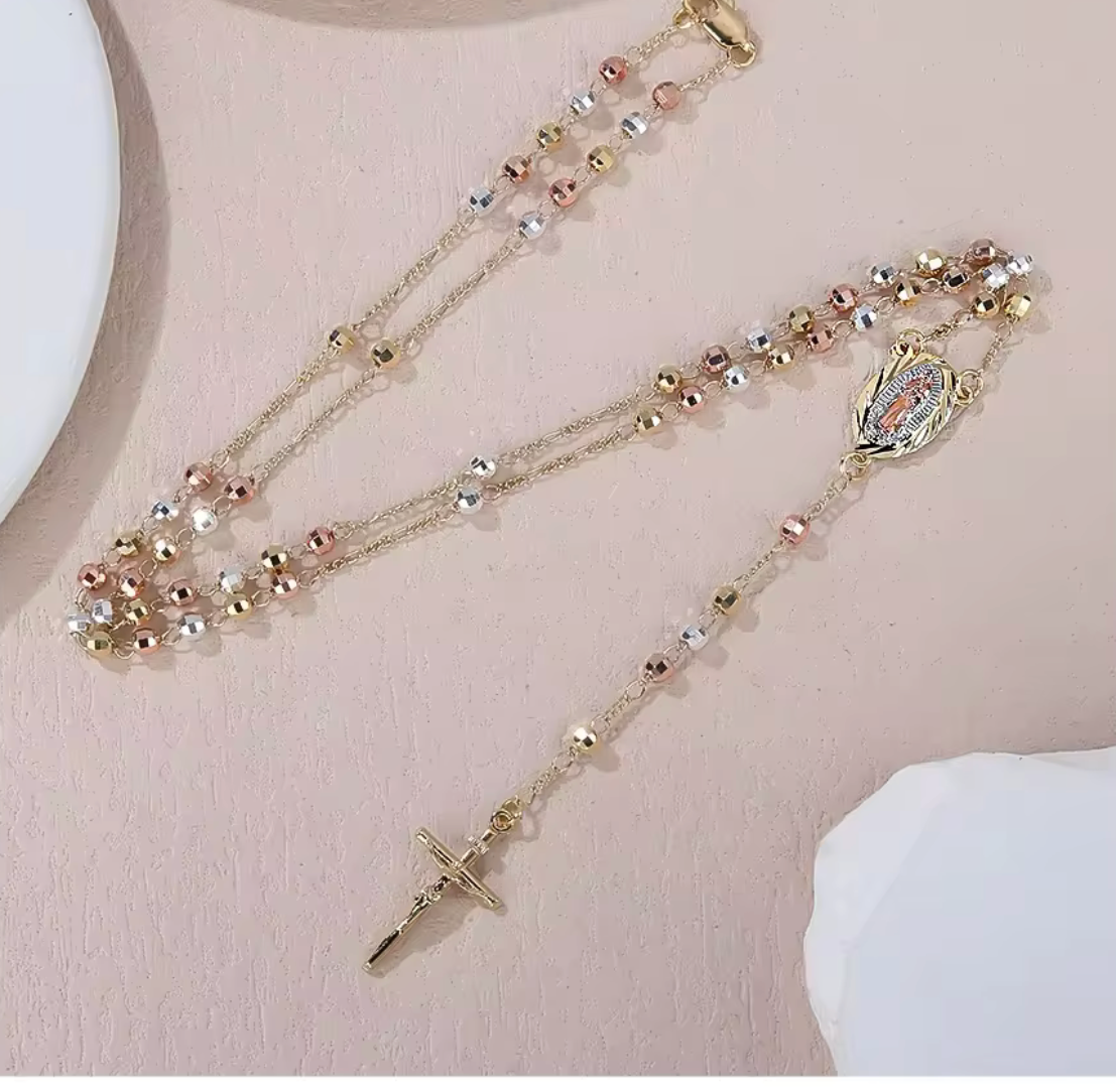 Golden Praying Rosary