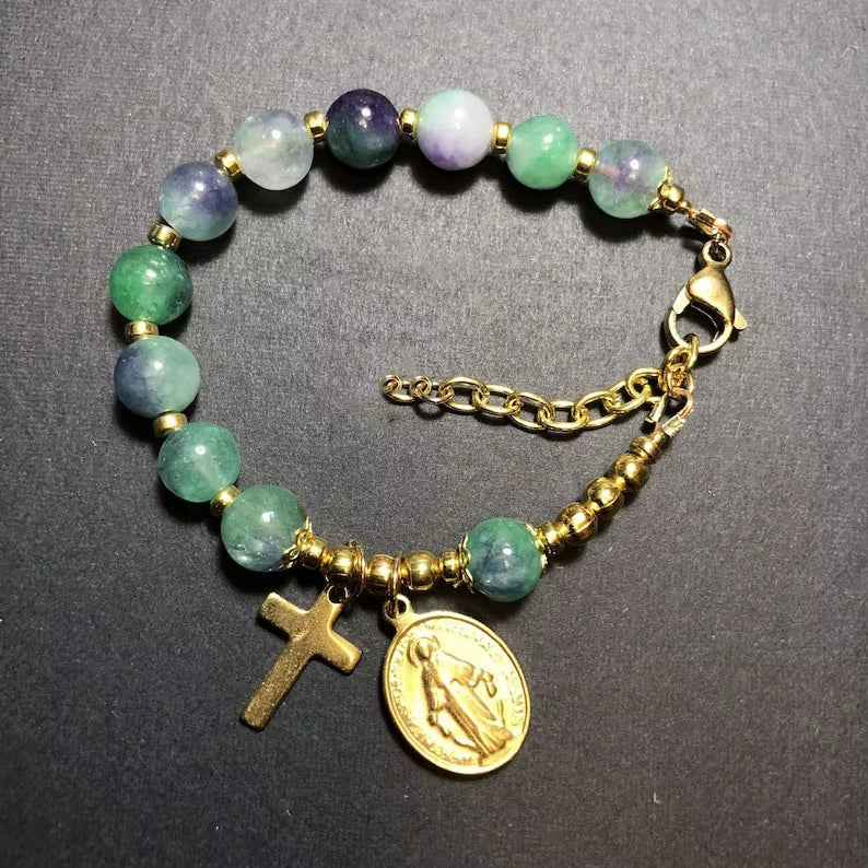 Fluorite Rosary Bracelet