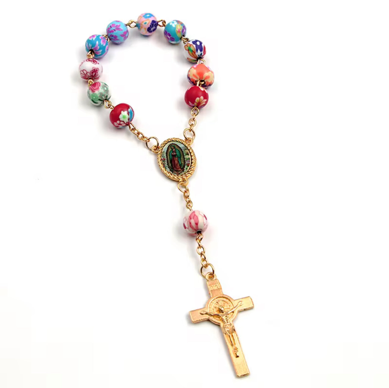 Artistic Cross Bead Bracelet