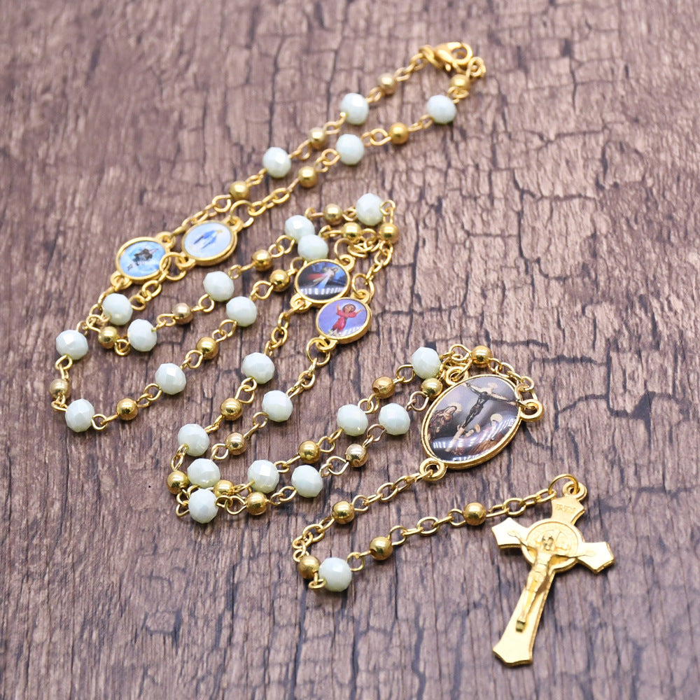 Gold Plated Steel Rosary