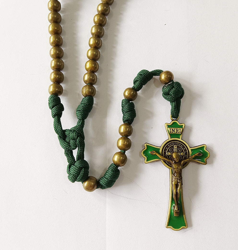 Saint Benedict Rugged Rosary Necklace